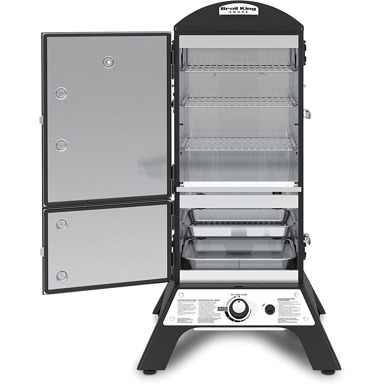 Broil King Smoke Vertical Natural Gas Cabinet Smoker, 14,000 BTU (For Parts)