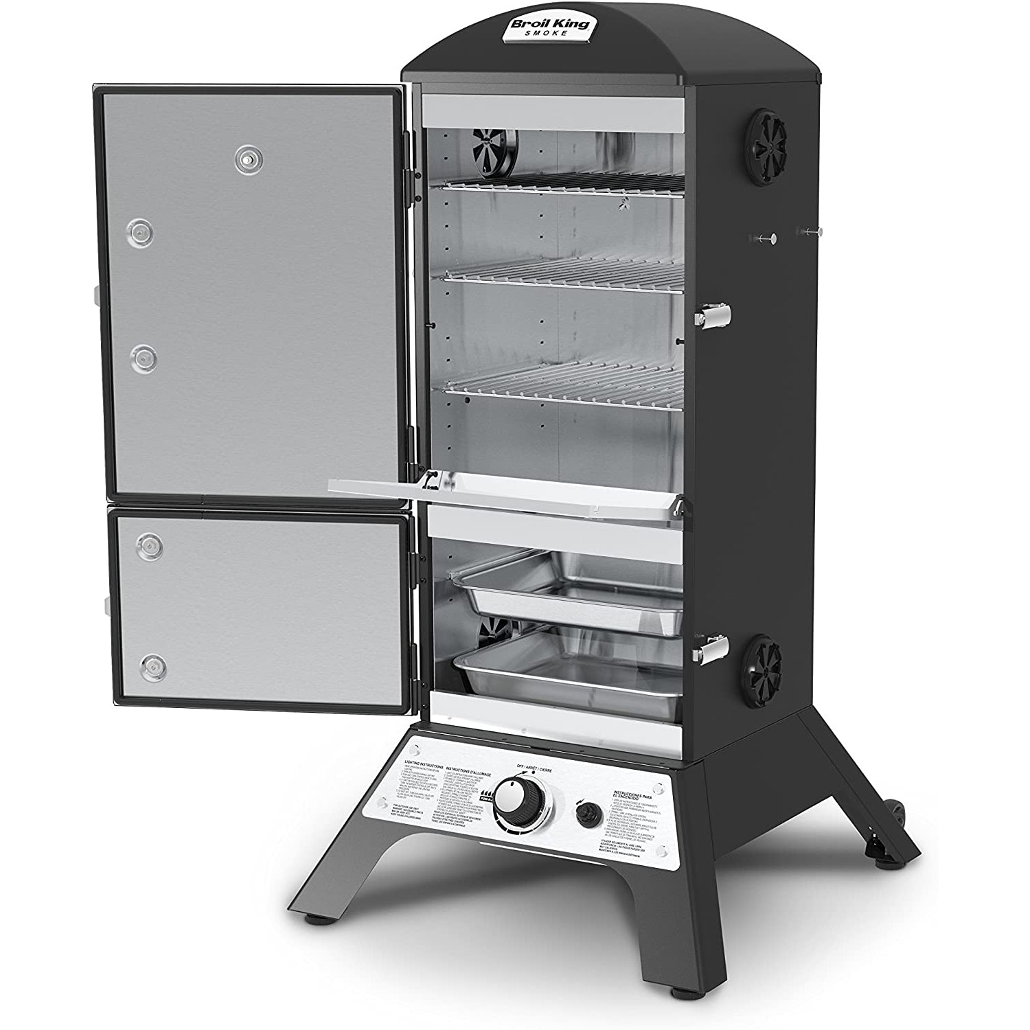 Broil King Smoke Vertical Natural Gas Cabinet Smoker, 14,000 BTU (For Parts)
