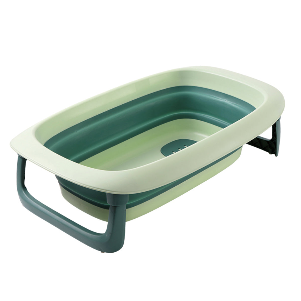 Babyloo SV2 Folding Children's Bathtub Cradle with Newborn Cushion, Olive Green - VMInnovations