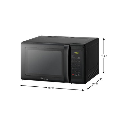 Magic Chef 900 Watt 0.9 Cubic Foot Countertop Microwave Oven, Black (Open Box)
