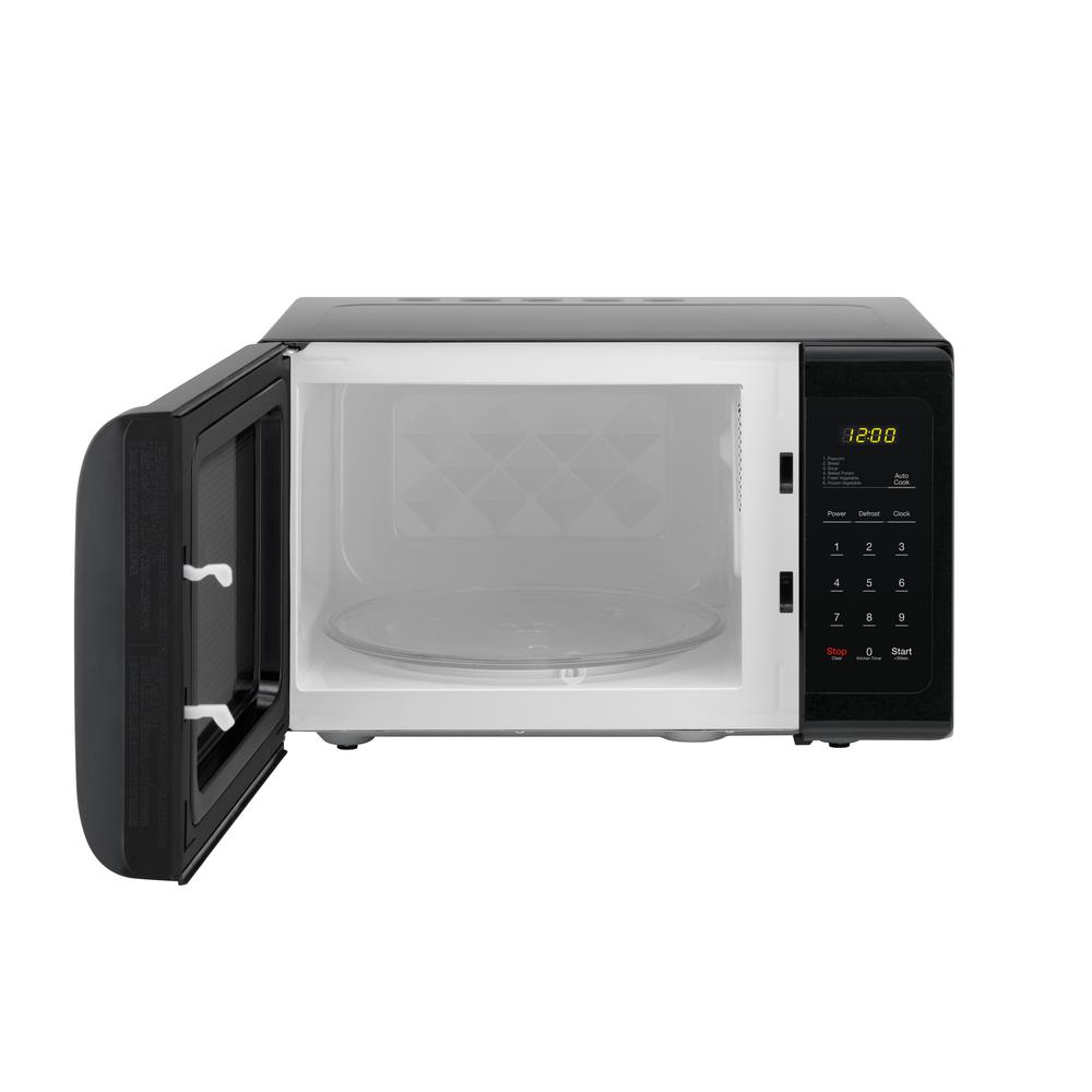 Magic Chef 900 Watt 0.9 Cubic Foot Countertop Microwave Oven, Black (Open Box)
