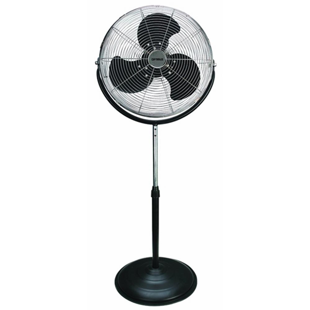 Optimus 18" 3 Speed Standing 360 Degree Tilt Industrial Floor Fan, Black (Used)