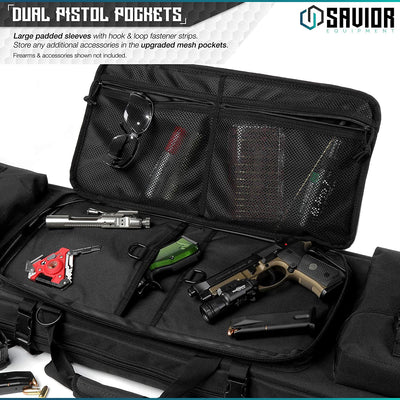 Savior Equipment Black Urban Warfare Double Rifle Gun Case, 36-Inch (For Parts)