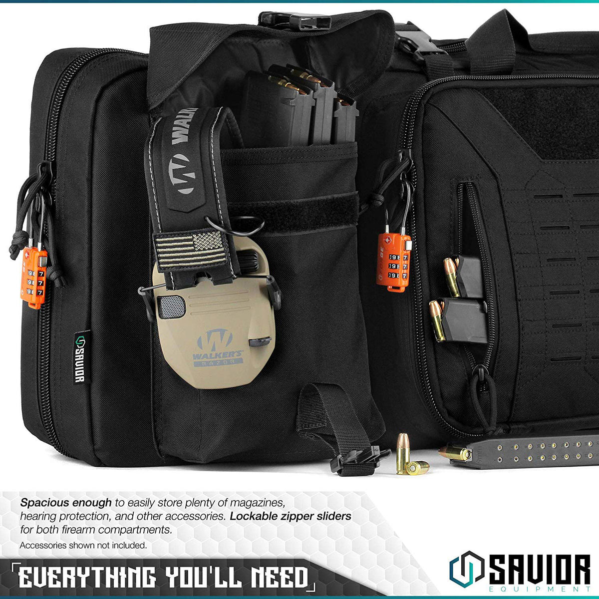 Savior Equipment Black Urban Warfare Double Rifle Gun Case, 36-Inch (For Parts)