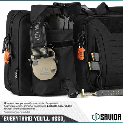 Savior Equipment Black Urban Warfare Double Rifle Gun Case, 36-Inch (For Parts)