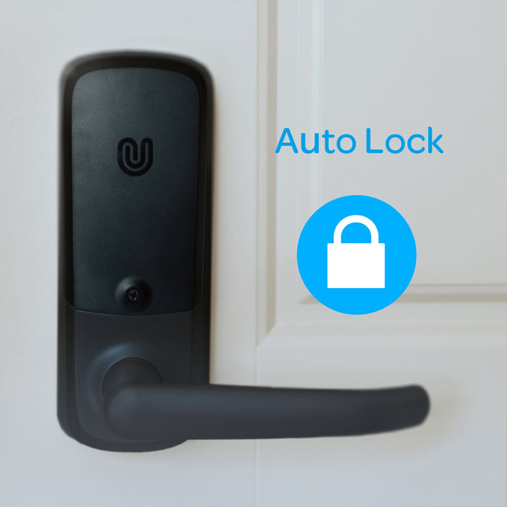 U-Tec Ultraloq UL3 BT 2nd Gen 5 in 1 Smart Home Door Lock Lever Handle, Black - VMInnovations