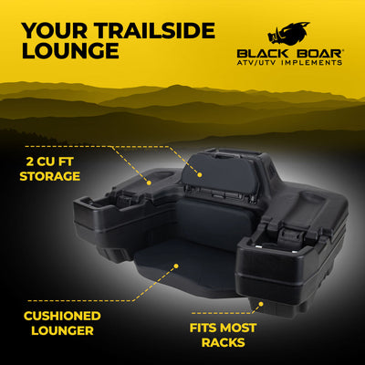 Black Boar ATV Rear Storage Box & Lounger, Increased Durability seat (For Parts)
