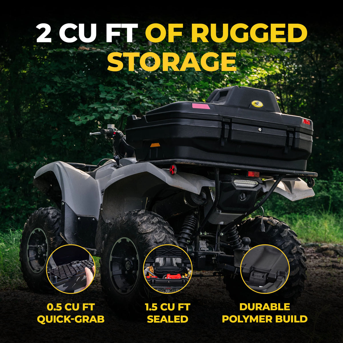 Black Boar ATV Rear Storage Box & Lounger, Increased Durability seat (For Parts)