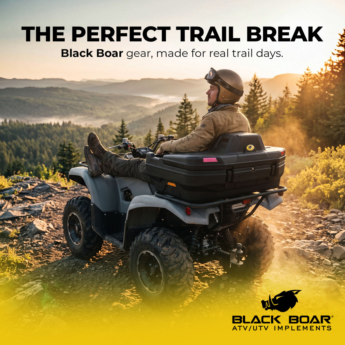 Black Boar ATV Rear Storage Box & Lounger, Increased Durability seat (For Parts)
