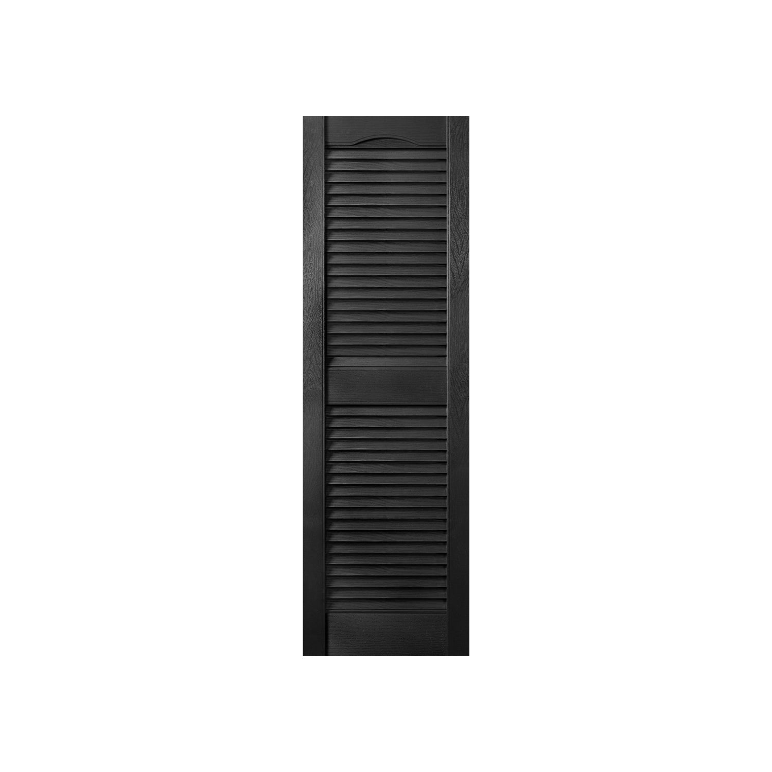 Plastic Development Group 14 x 59 Inch Exterior Vinyl Louvered Shutters, Black - VMInnovations