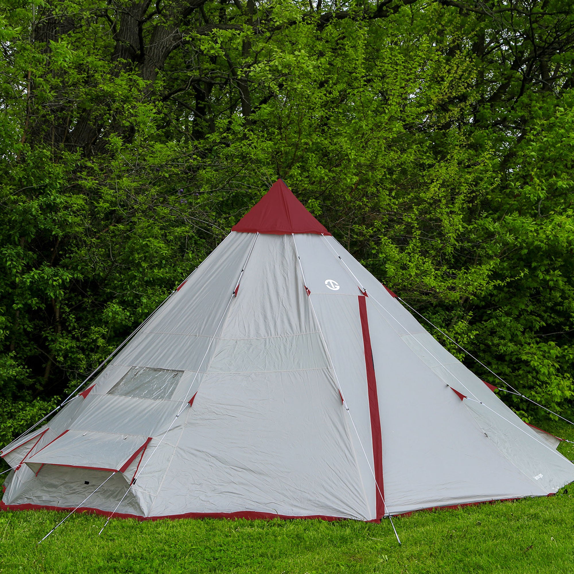 Tahoe Gear Blackhorn 4 Outdoor Camping 10 Foot 4 Person Sleeper Cone Style Tent