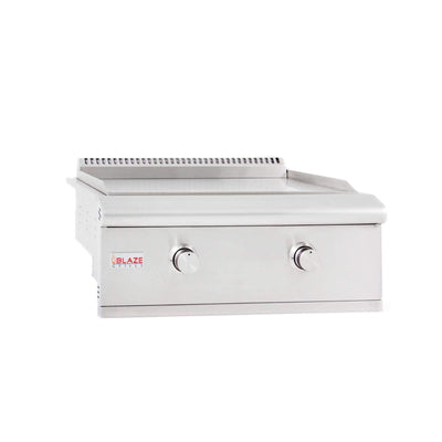 Blaze 30-Inch Built-In Natural Gas Griddle with Control Knobs, Stainless Steel