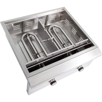 Blaze 30-Inch Built-In Natural Gas Griddle with Control Knobs, Stainless Steel