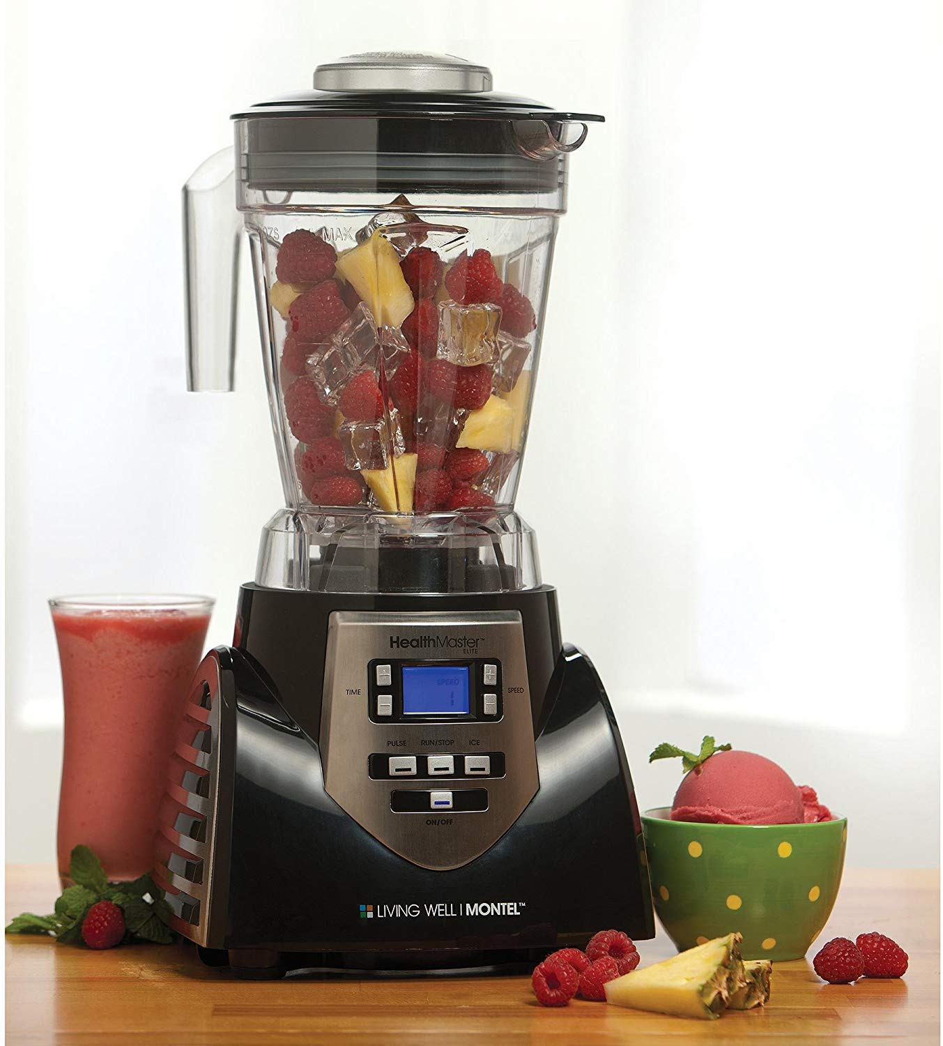 Montel Williams HealthMaster Elite 1200W Fruit & Vegetable Blender - Open Box