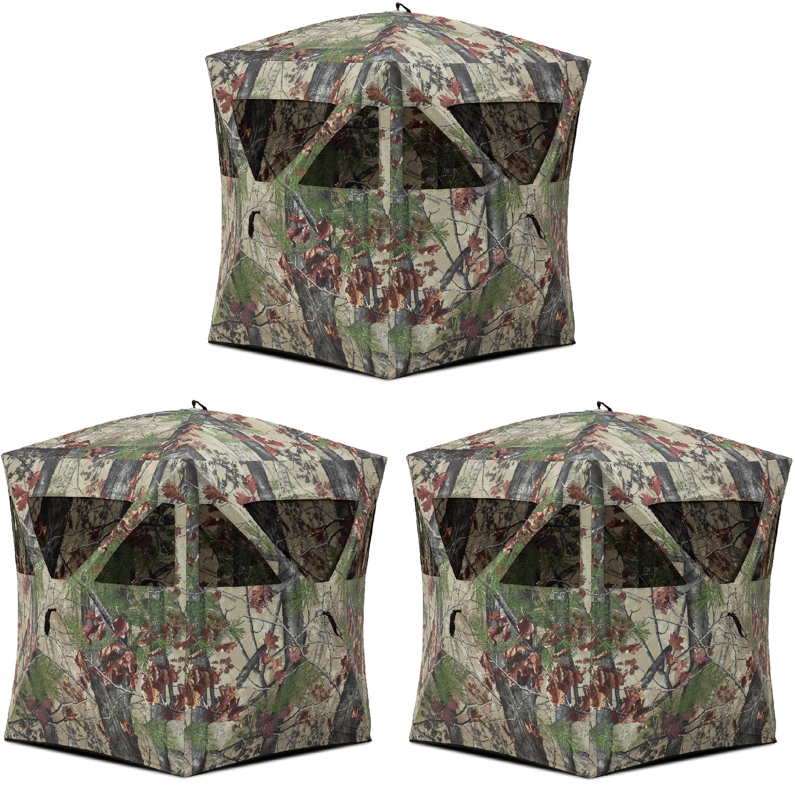 Barronett Blinds Backwoods Camo Lightweight Pop Up Hunting Ground Blind (3 Pack) - VMInnovations