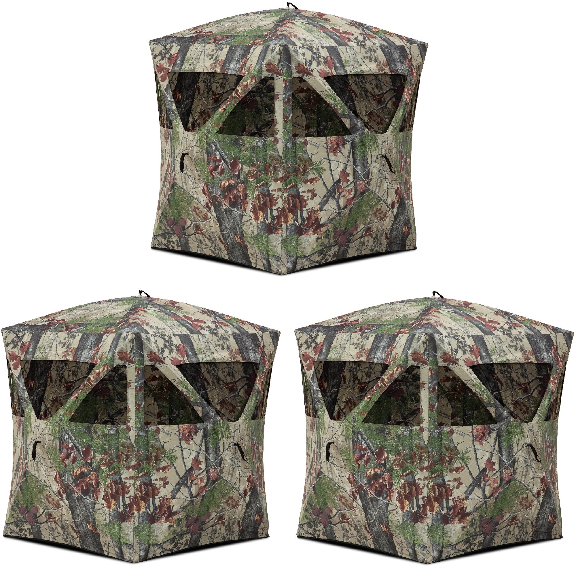Barronett Blinds Backwoods Camo Lightweight Pop Up Hunting Ground Blind (3 Pack) - VMInnovations