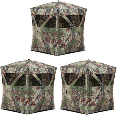Barronett Blinds Backwoods Camo Lightweight Pop Up Hunting Ground Blind (3 Pack) - VMInnovations