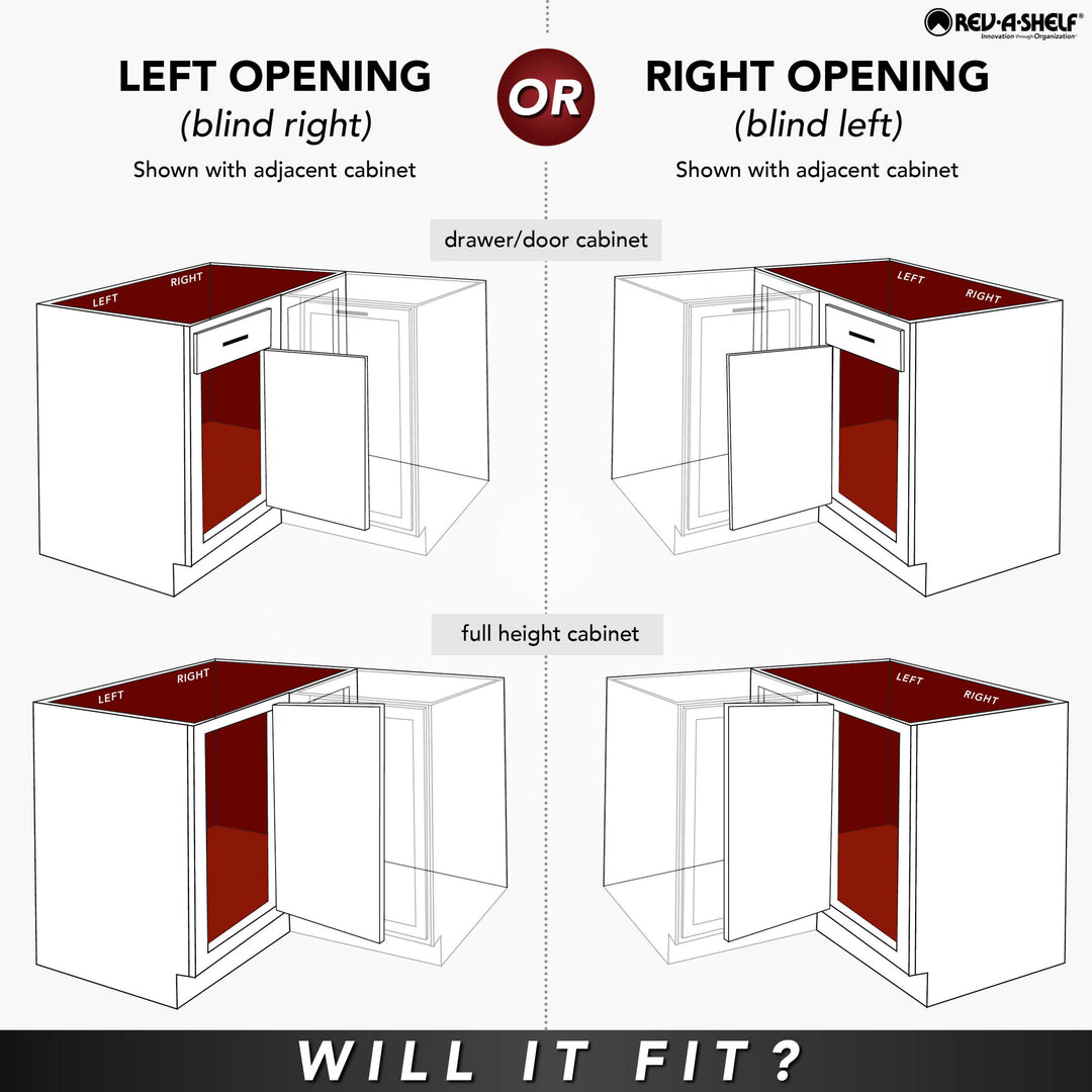 Rev-A-Shelf Chrome 2-Tier Optimizer-18" Blind Corner Cabinet Openings,5PSP-18-CR - VMInnovations