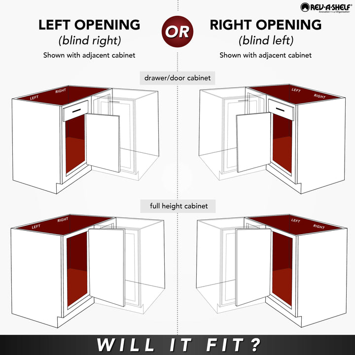 Rev-A-Shelf 18'' Pullout Blind Corner Kitchen Cabinet Organizer, 5PSP-18-CR