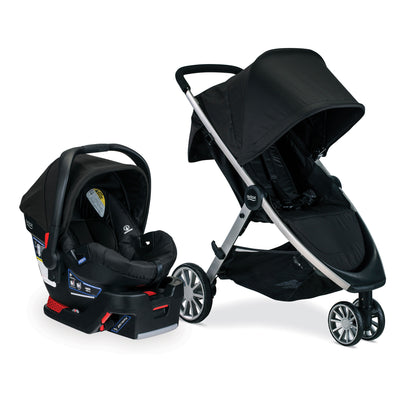 Britax B-Lively and B-Safe Stroller and Car Seat Travel System, Raven (Open Box)