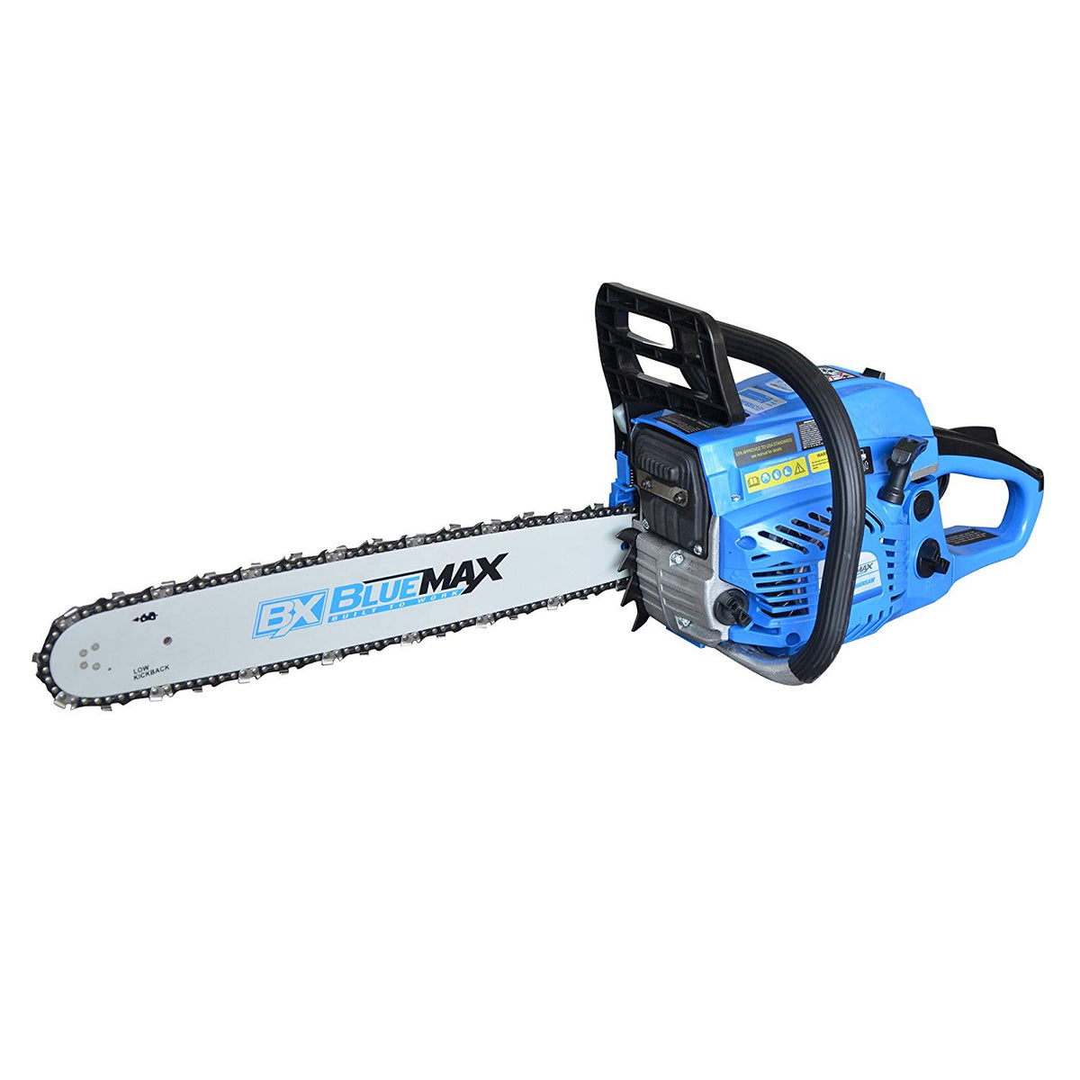 Blue Max 20 Inch Bar 52 Cubic Centimeters Gas Hand Chainsaw, Blue (Open Box)