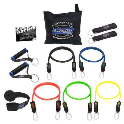 Bodylastics 12 Pc Equipment Set w/ Weight Resistance Bands & Anchors (Open Box)