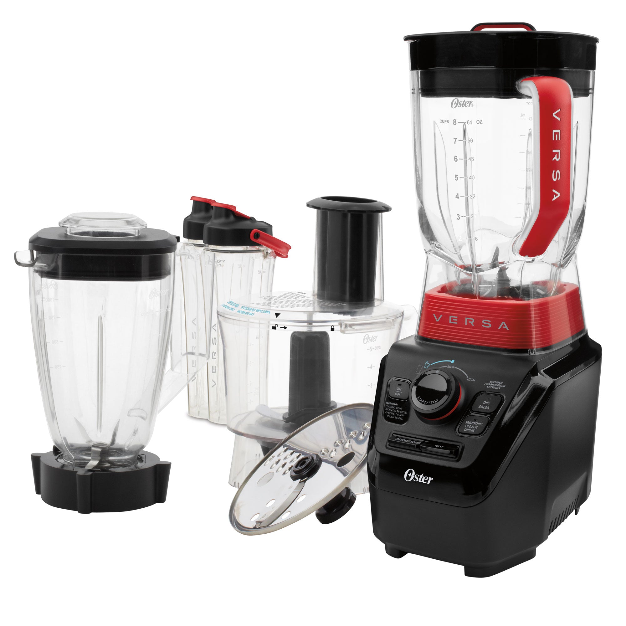 Oster Versa Pro Series 64 Ounce Countertop Food Blender Processor, Red (Used)