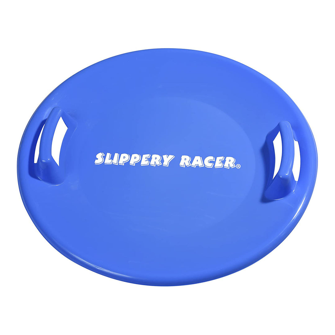 Slippery Racer Downhill Pro Adults and Kids Saucer Disc Snow Sled, Blue (Used)