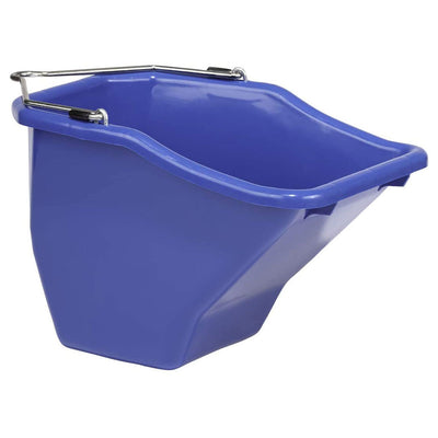 Little Giant 20 Quart Plastic Flat Back Livestock Feed Bucket, Blue (3 Pack)