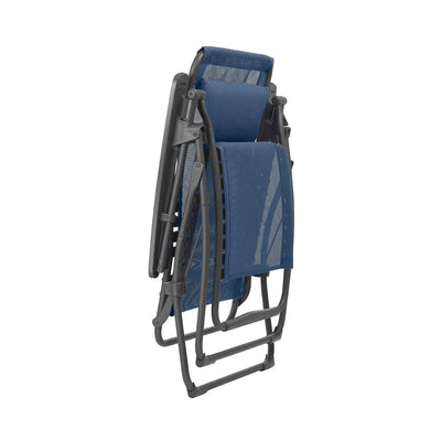 Lafuma LFM3118-8547 Futura Gravity Outdoor Lounge Recliner, Ocean Blue(Open Box) - VMInnovations