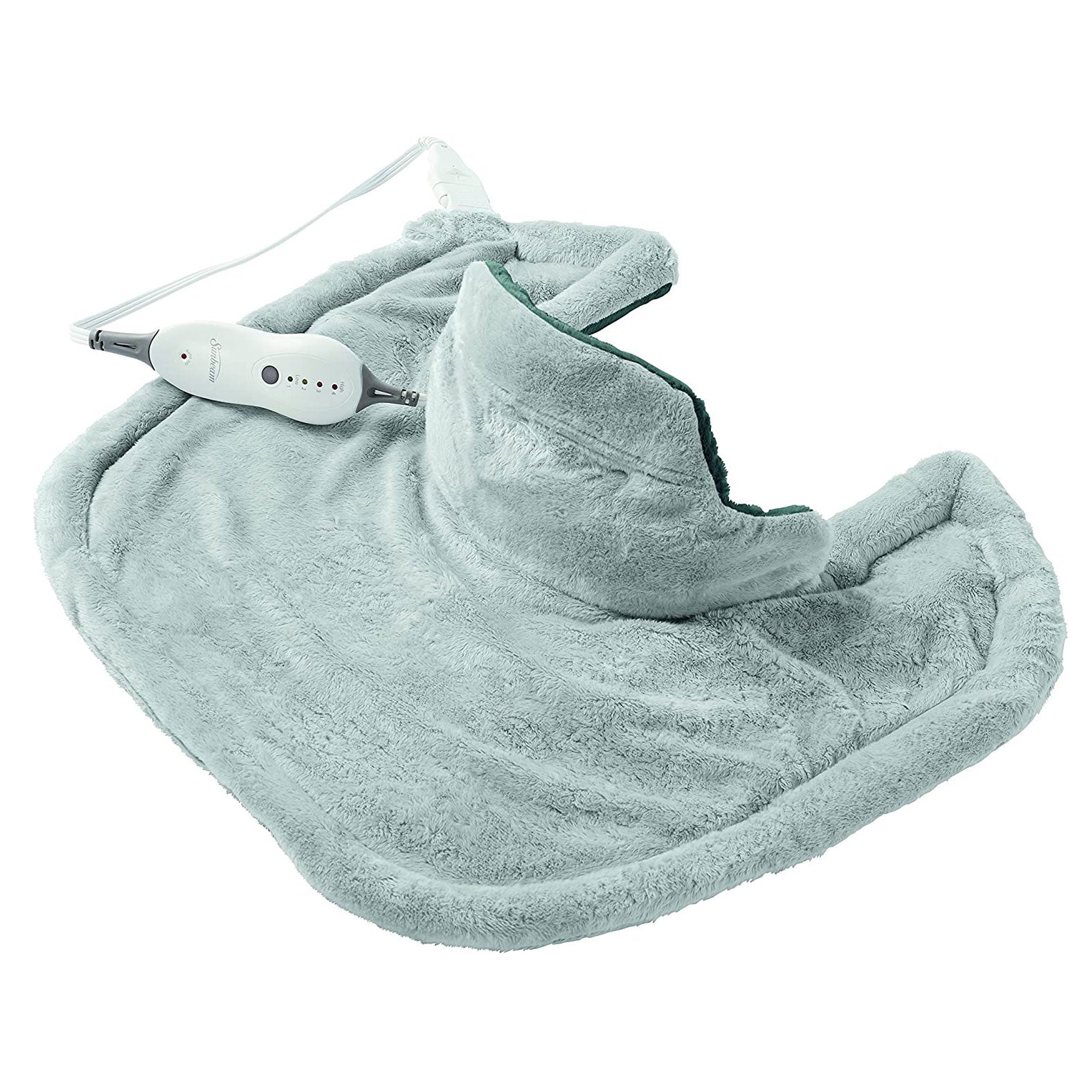 Sunbeam Soothing Heating Pad for Neck and Shoulder Pain Relief. Blue (Open Box)