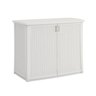 Suncast 97 Gallon Backyard Oasis Storage Entertaining Station, White (For Parts)