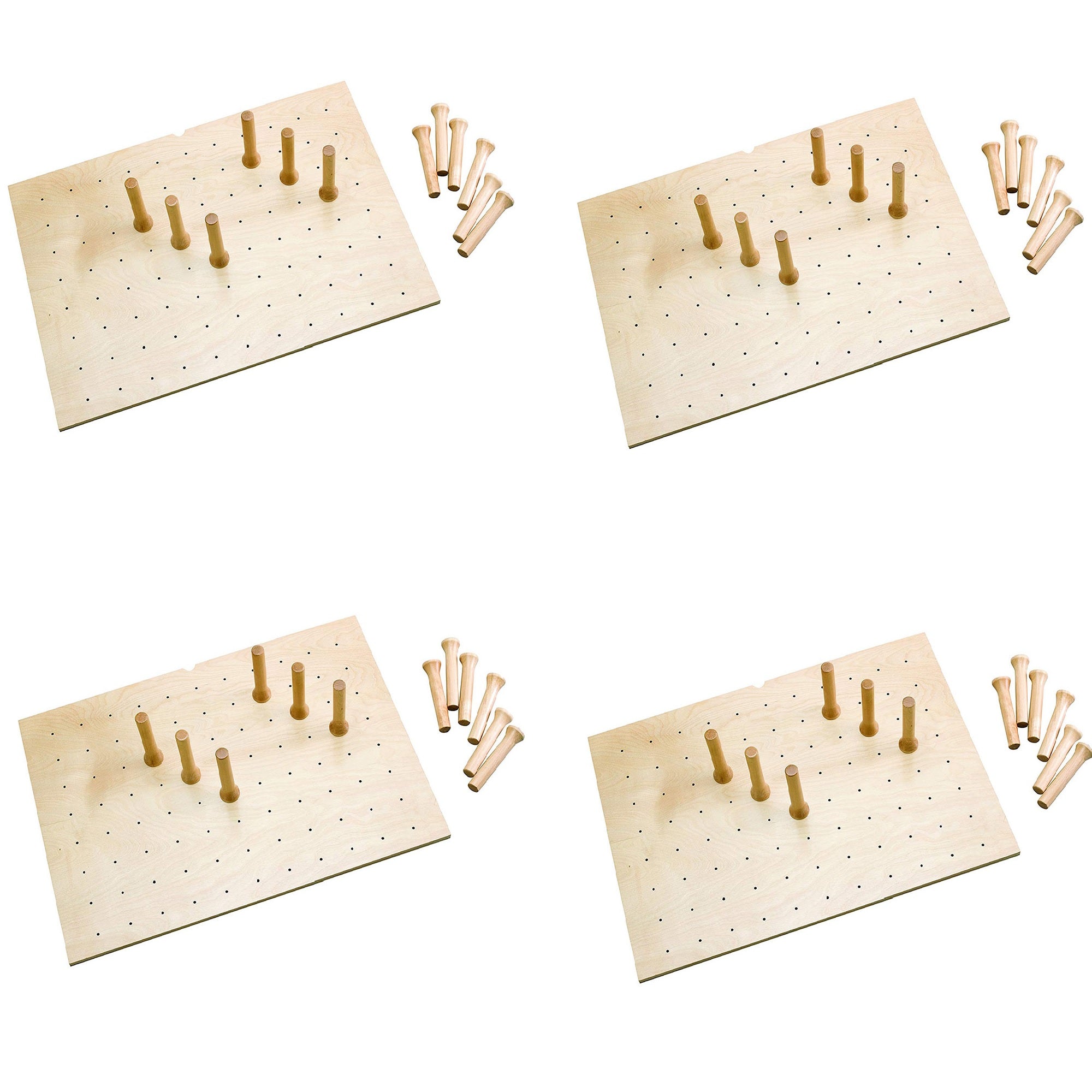 Rev-A-Shelf 4DPS-3021 30 x 21 Inch Wood 12 Peg Board Drawer Organizer (4 Pack) - VMInnovations