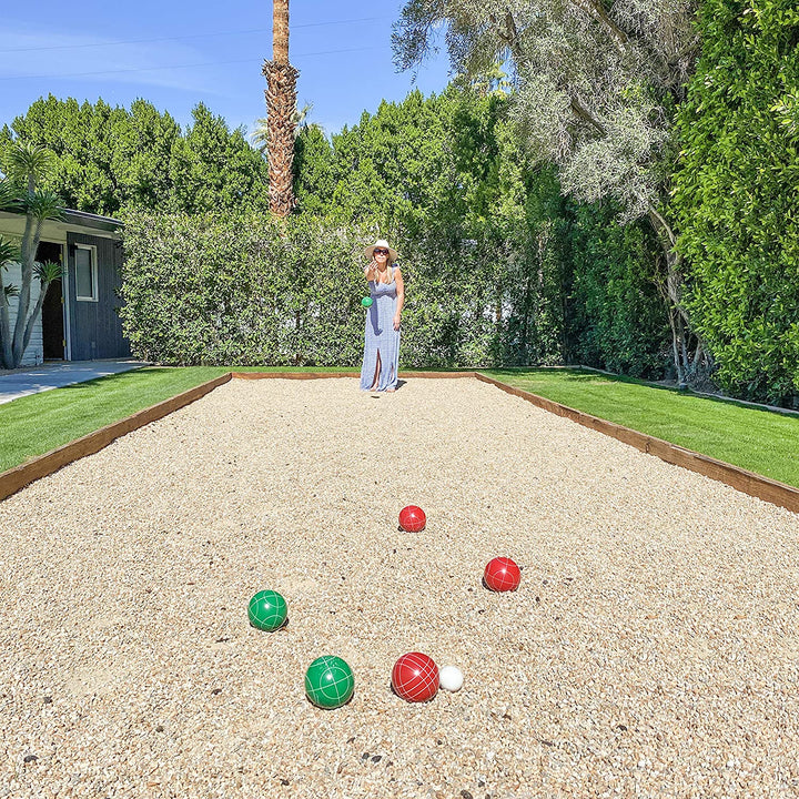 GoSports 100mm Bocce Set Backyard Lawn Game Set with 8 Balls and Case (Open Box)