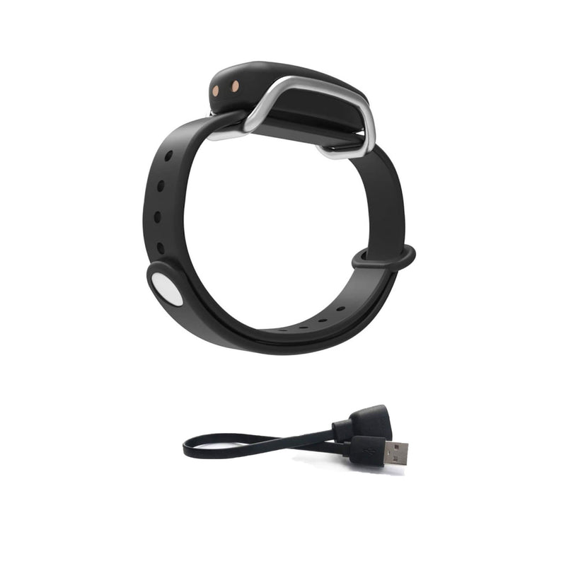 BOND TOUCH Single Vibrating Connection Bracelet, Silver and USB Charger Cable