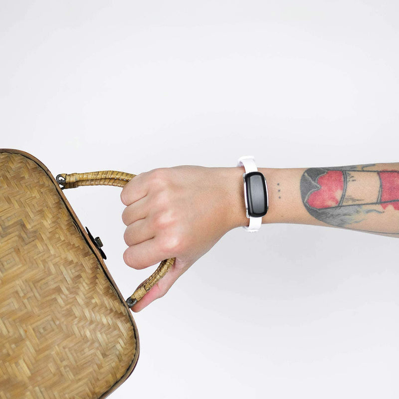 BOND TOUCH Adjustable TPU Wristband Vibrating Silicone Bracelet, Ghost White