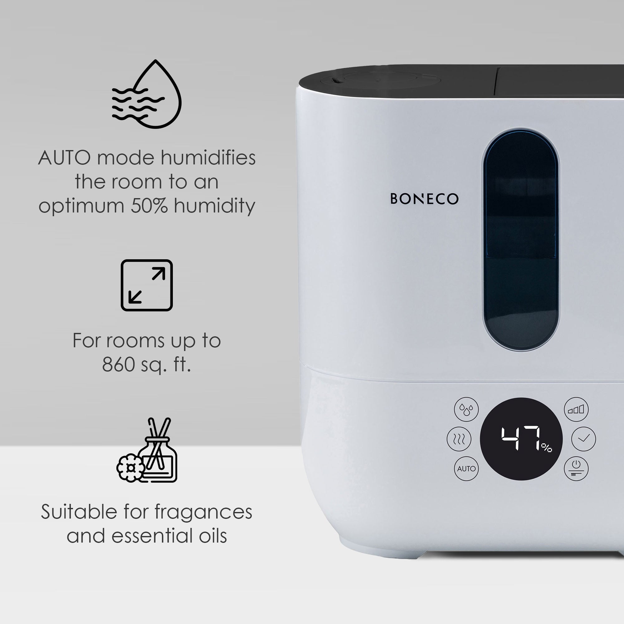 Boneco Top Fill Ultrasonic Humidifier w/ Warm or Cool Mist & Display (Open Box) - VMInnovations
