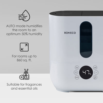 Boneco Top Fill Ultrasonic Humidifier w/ Warm or Cool Mist & Display (Open Box) - VMInnovations