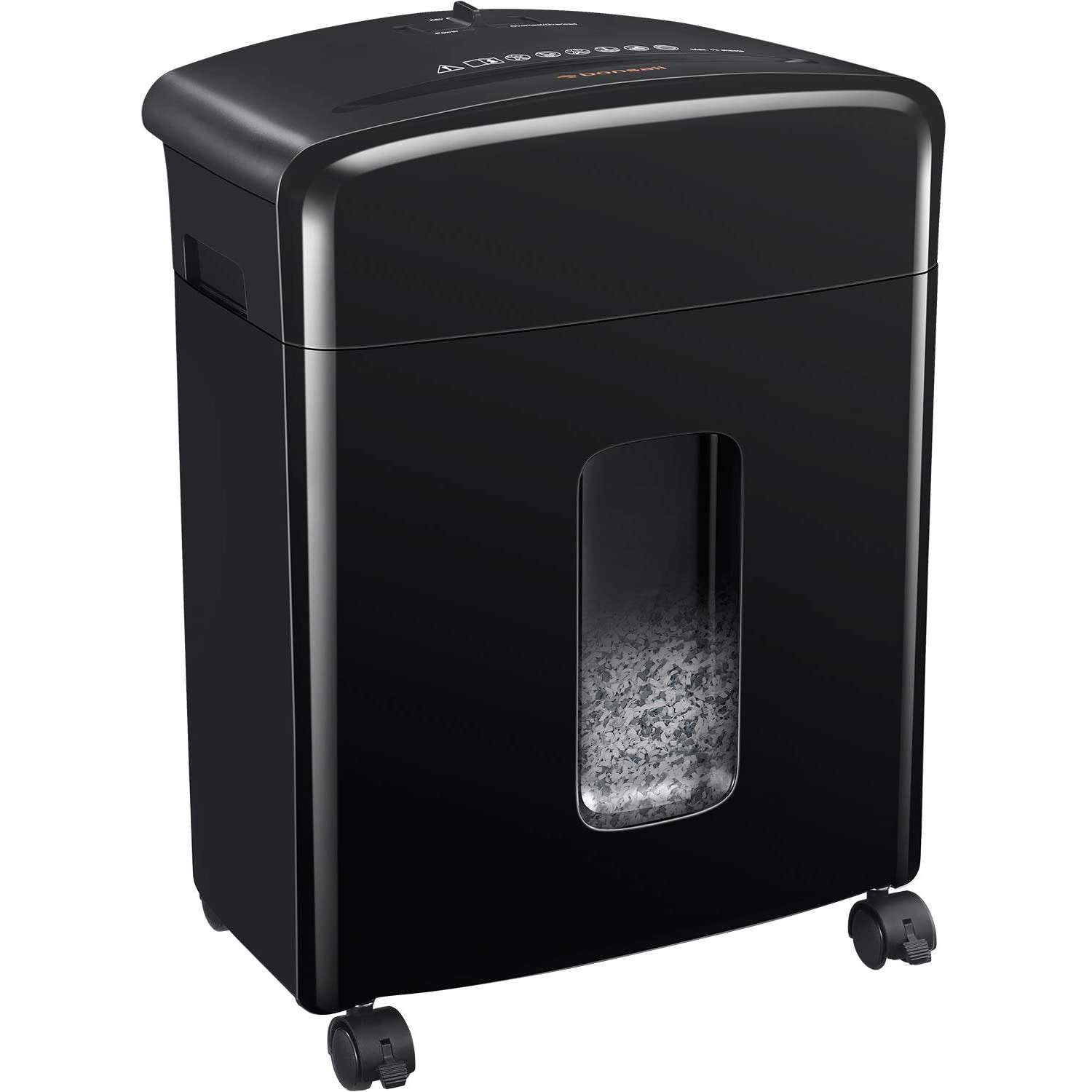 Bonsaii C220-A Portable 12 Sheet Cross Cut Paper, Card, and Disc Shredder Bin
