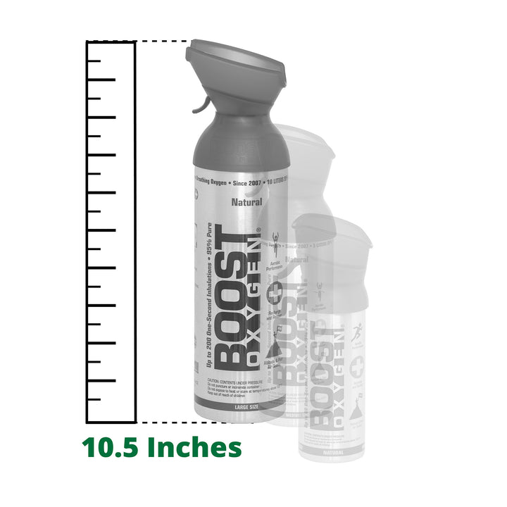6 Pack 10L Boost Oxygen Stars and Stripes Pure Canned Oxygen Canister, Natural - VMInnovations