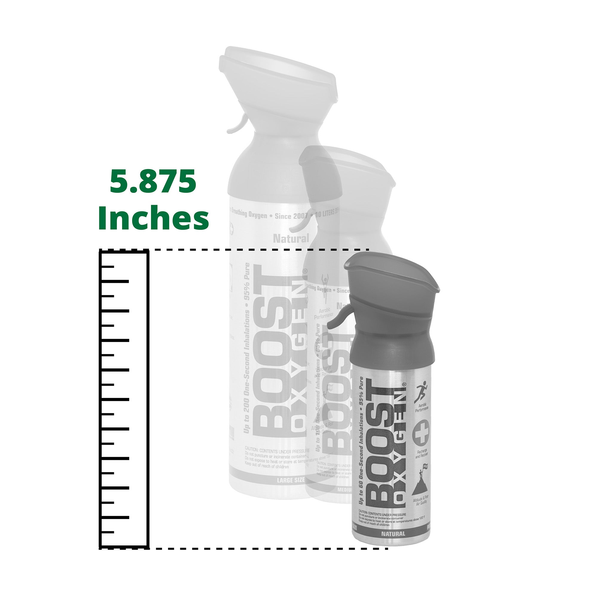 Boost Oxygen 3 Liter Pocket Sized Canned Oxygen w/Mouthpiece, Menthol Eucalyptus - VMInnovations
