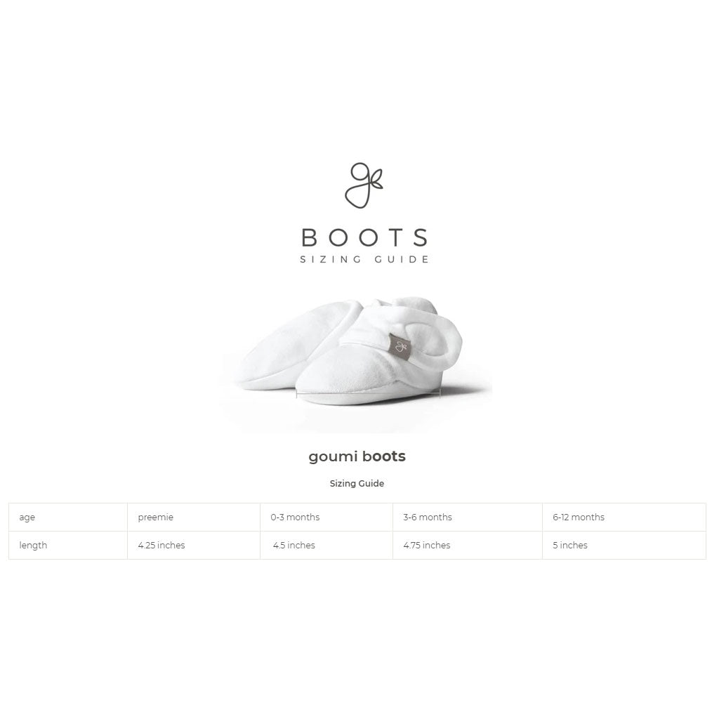 Goumikids Super Soft Organic Stay On Adjustable Baby Infant Booties, 0-3M Pewter - VMInnovations