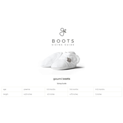 Goumikids Super Soft Organic Stay On Adjustable Baby Infant Booties, 0-3M Pewter - VMInnovations