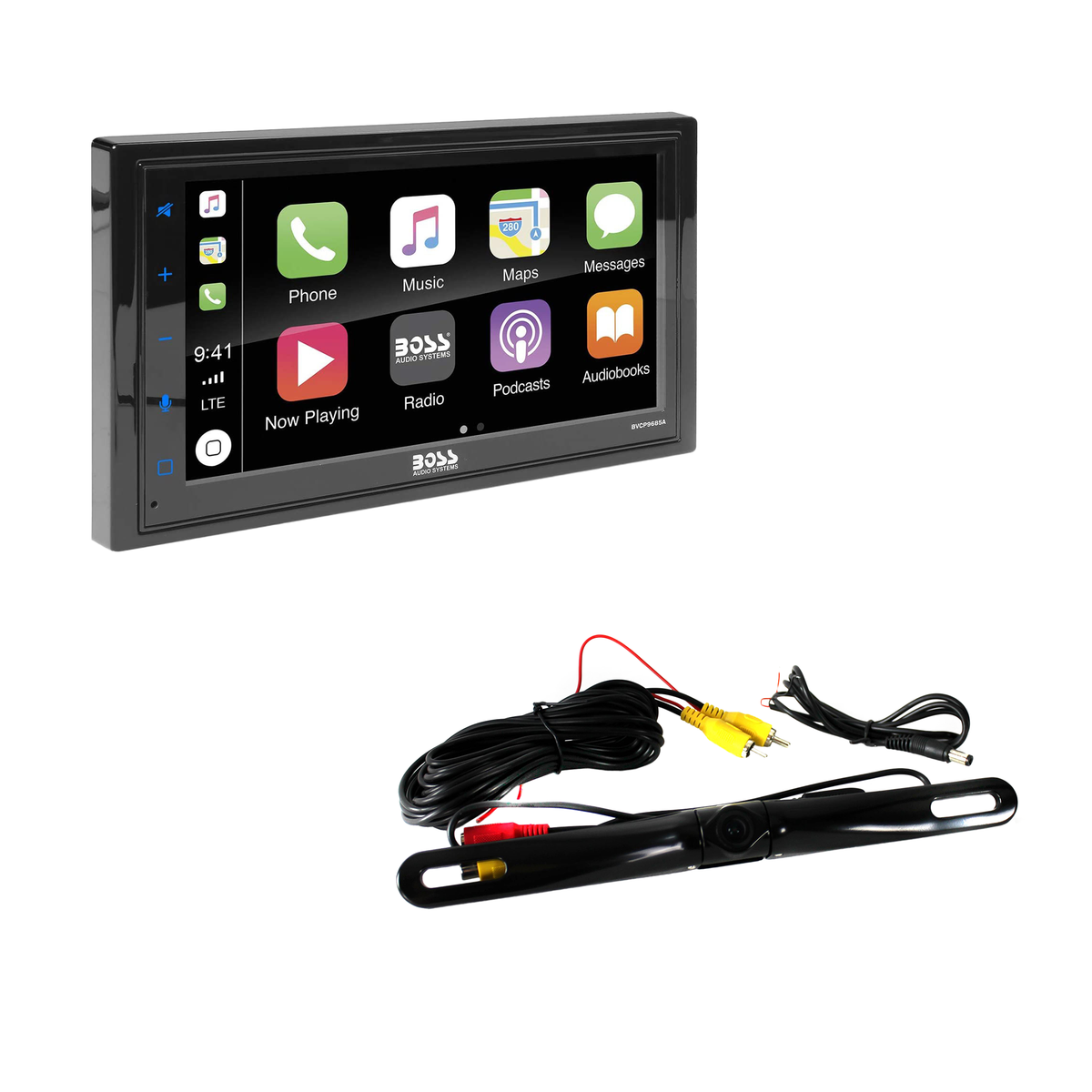 BOSS Audio Double DIN Bluetooth Touchscreen Multimedia Player and Backup Camera