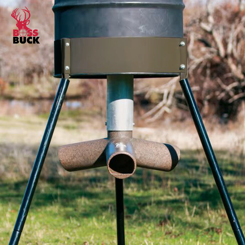 Boss Buck 20" Leg Stand Tripod for 55 Gallon Deer Feeder, Green, Tripod ONLY