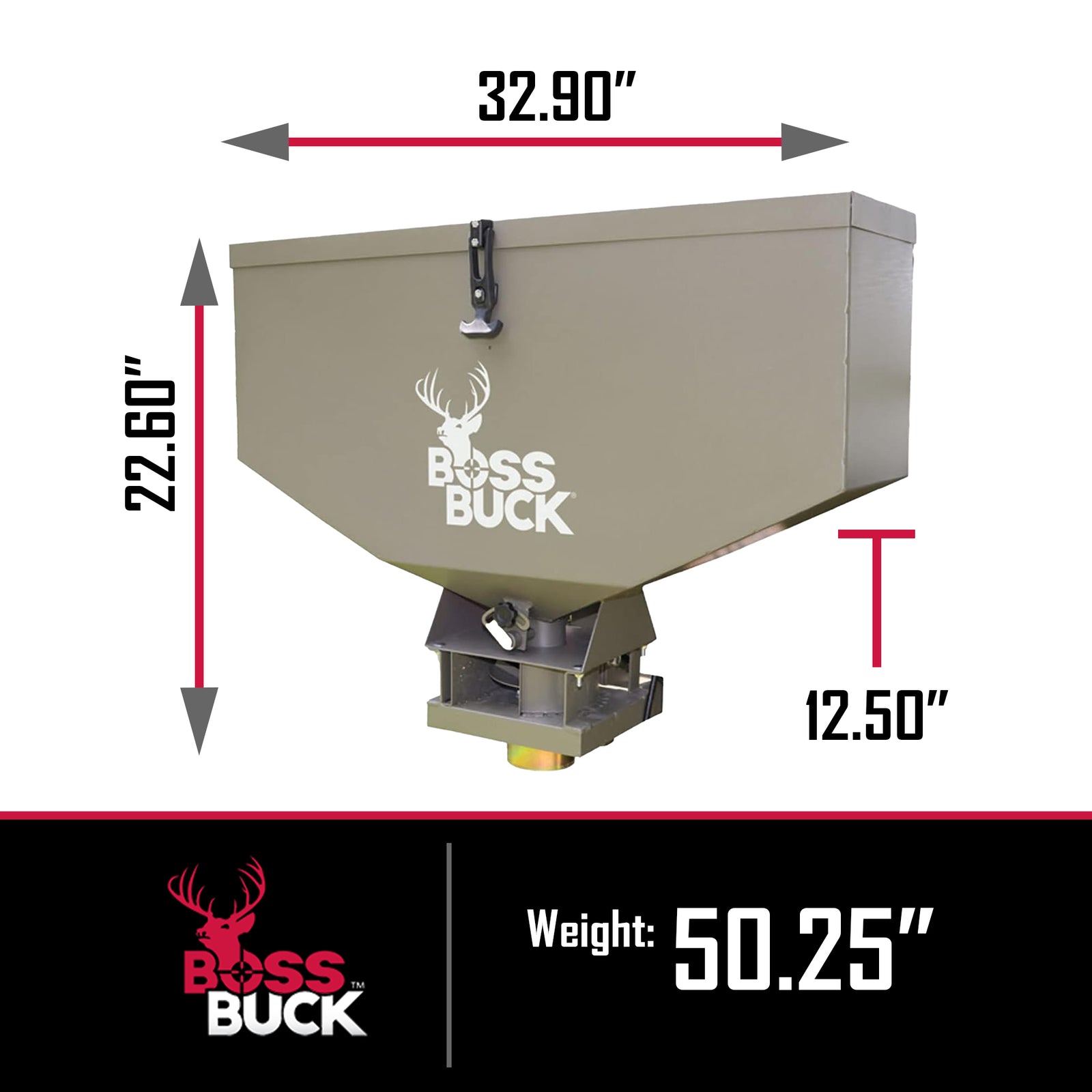 Boss Buck 80-Pound Capacity Non-Typical ATV Feed Spreader and Seeder (Used) - VMInnovations