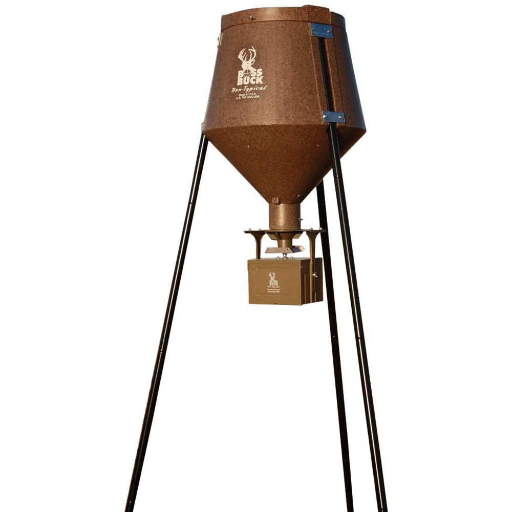 Boss Buck Hunting 200 Series Large Automatic Wildlife Deer Feeder 200lb Capacity - VMInnovations