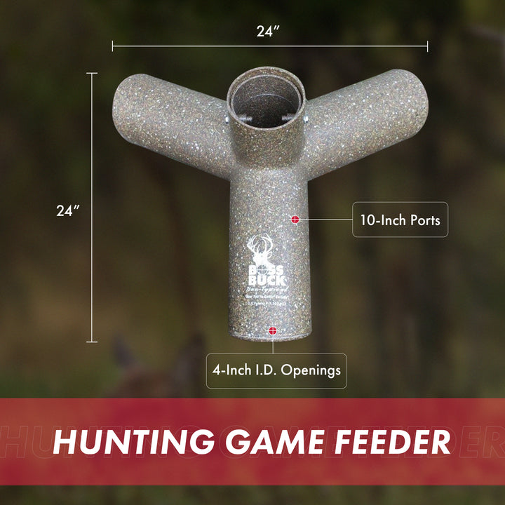 Boss Buck BB-1.10 Hunting Game Feeder with 3 10-Inch Feed Ports (Open Box) - VMInnovations