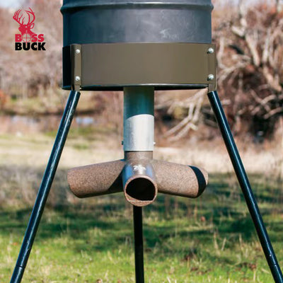 Boss Buck DIY 55 Gal Barrel Tripod Deer Feeder 20" Leg Stand Band (Open Box) - VMInnovations
