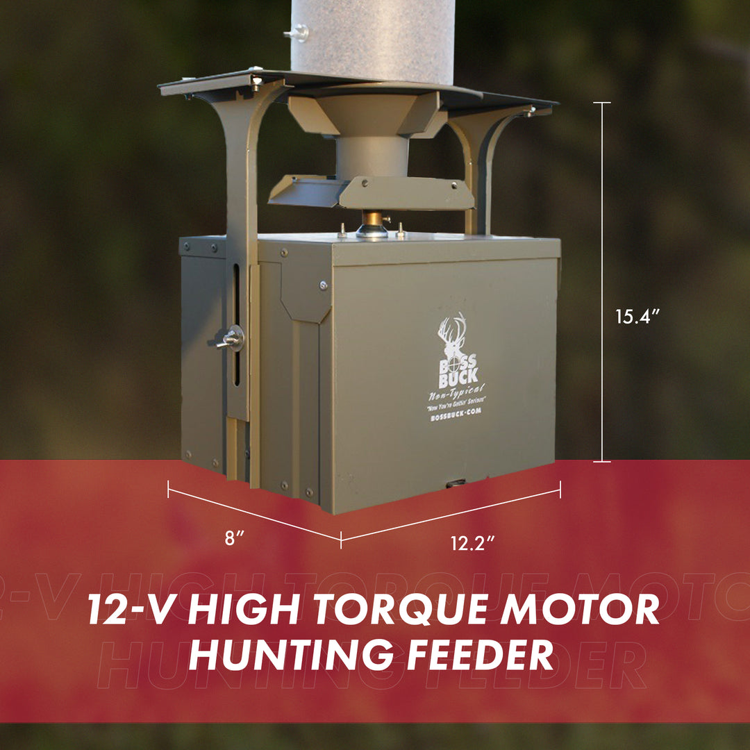 Boss Buck 12V High Torque Motor Hunting Game Feeder Kit w/ Timer Holder (Used) - VMInnovations